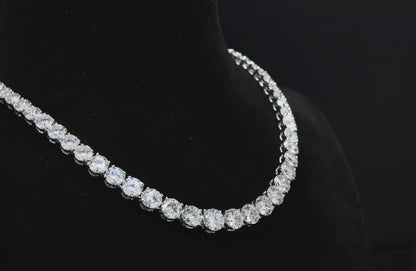 Moissanite Tennis Chains – 925 Silver – VVS Sparkle Luxury